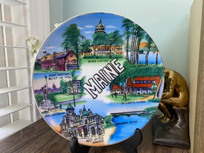 Vintage Maine Souvenir Plate