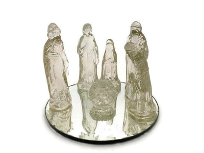 Vintage Glass Nativity Set