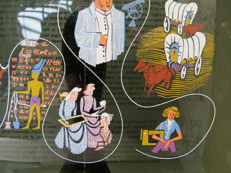 Midcentury Sewing Dish, Story of Thread by Coats and Clark
