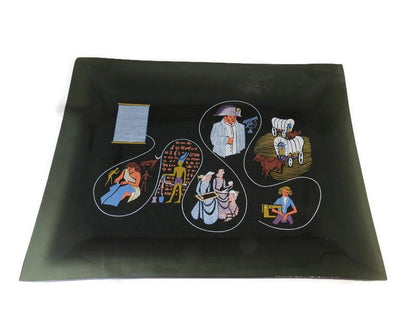 Midcentury Sewing Dish, Story of Thread by Coats and Clark