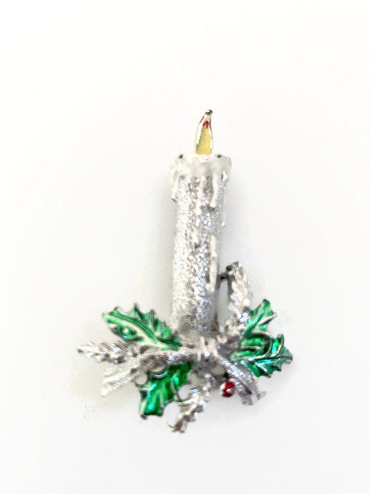 Vintage Gerry's Christmas Candle Brooch