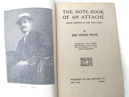Antique First Edition Book, The Note-Book of an Attache, Seven Months in the War Zone