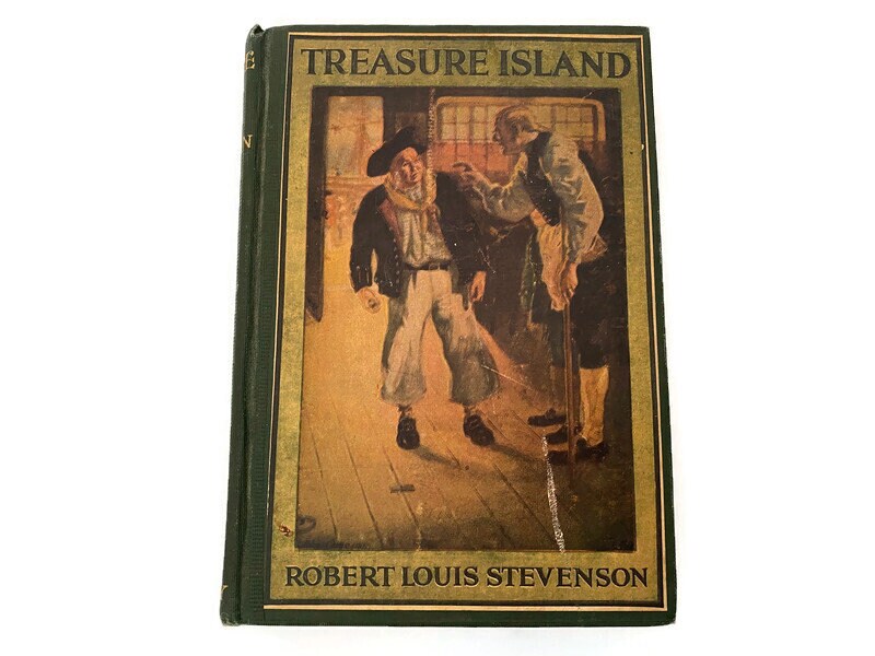 Antique Book, Treasure Island by Robert Louis Stevenson