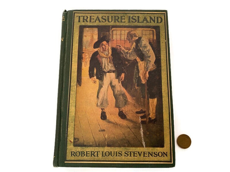 Antique Book, Treasure Island by Robert Louis Stevenson