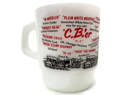 Vintage CB Radio Coffee Cup by Fire King