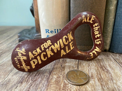 Vintage Pickwick Ale Advertising Bottle Opener, Haffenreffer Boston