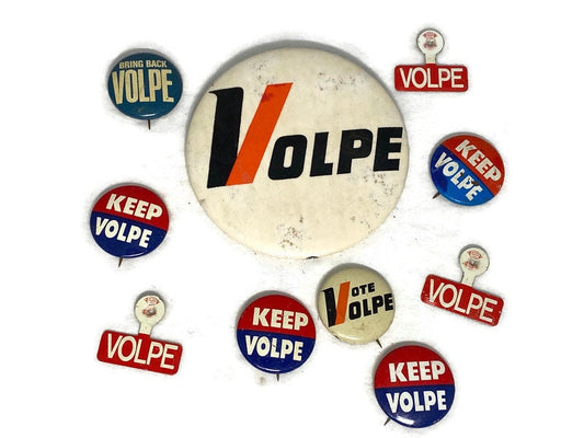 Vintage Volpe Massachusetts Governor's Campaign Buttons
