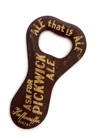 Vintage Pickwick Ale Advertising Bottle Opener, Haffenreffer Boston