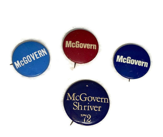 Vintage McGovern Presidential Campaign Buttons 1972