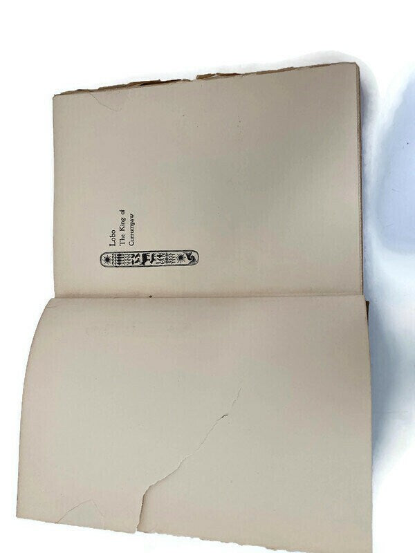 Antique Book, Wild Animals I Have Known by Ernest Seton-Thompson