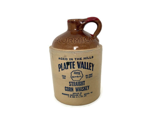 Vintage Corn Whiskey Stoneware Jug