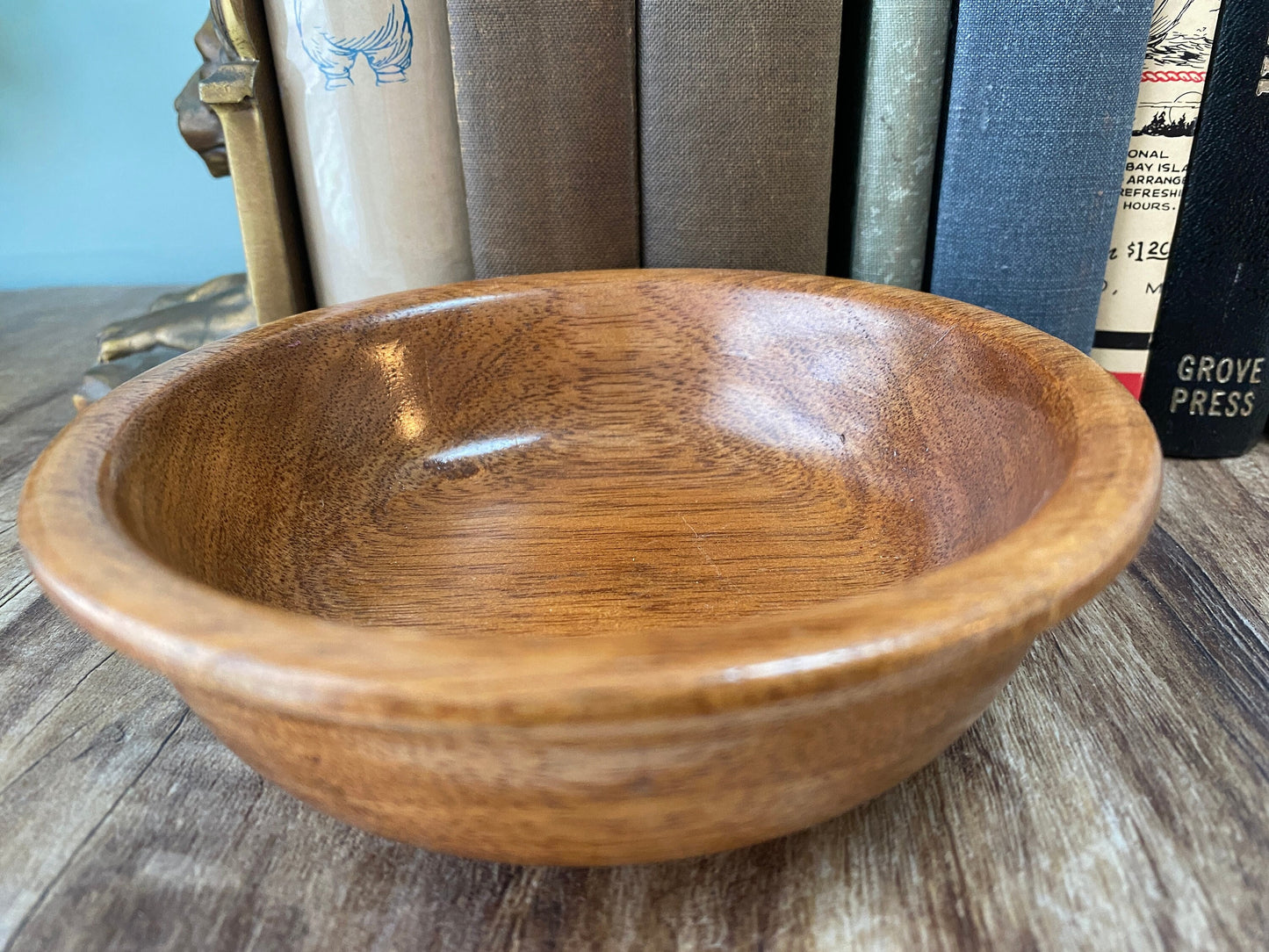 Vintage Turned Bicyuba Wood Bowl