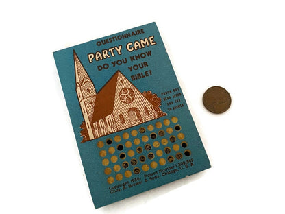 1938 Party Game, Do You Know Your Bible?