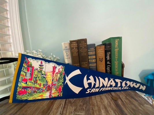 Vintage Chinatown, San Francisco Souvenir Pennant