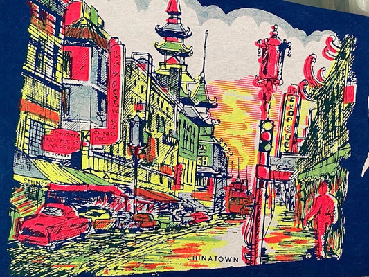 Vintage Chinatown, San Francisco Souvenir Pennant