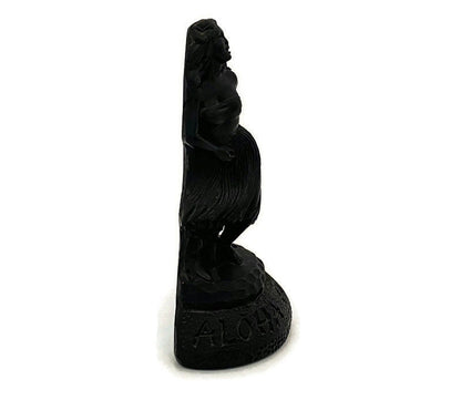 Midcentury Hawaiian Lava Figurine, Coco Joes Hula Dancer