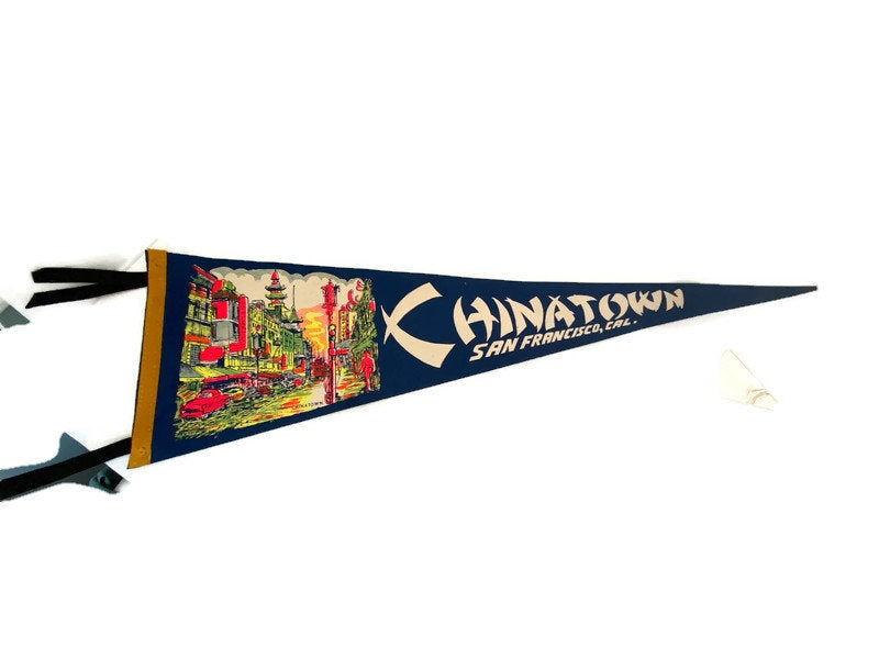 Vintage Chinatown, San Francisco Souvenir Pennant