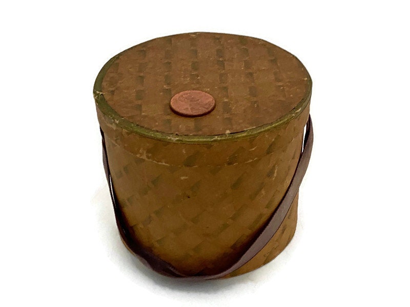 Vintage Miniature Hat Box - Silk Stocking Container