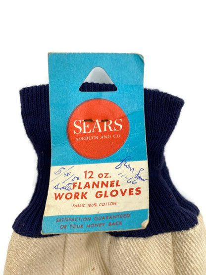 Vintage Sears Work Gloves, 100% Cotton