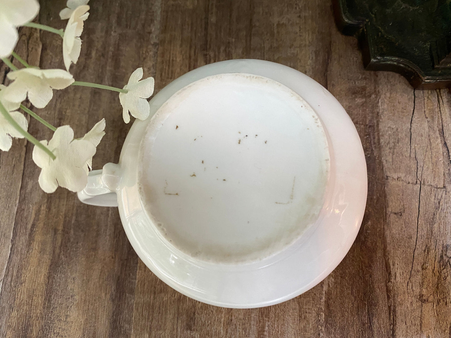 Antique Divided Porcelain Shaving Mug