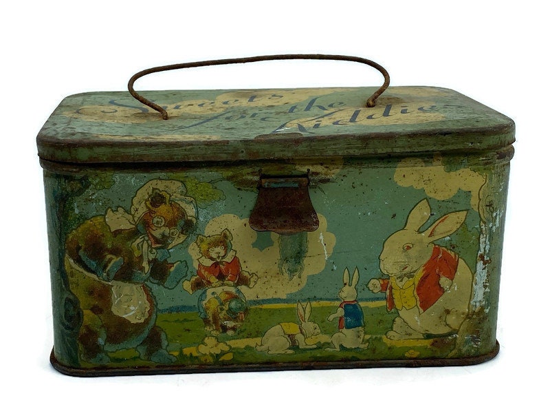 Antique Tin Litho Sweets for the Kiddies