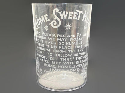Antique Home Sweet Home Glass Tumbler