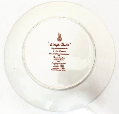 Vintage Royal Doulton Plate Sleigh Bells