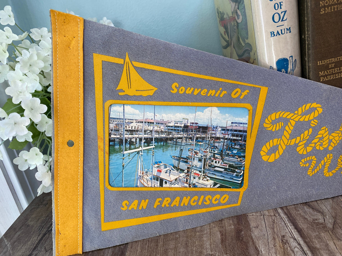 Vintage Fisherman's Wharf San Francisco Souvenir Pennant