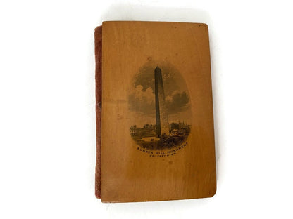 Antique Bunker Hill Monument Souvenir Needlecase, Mauchline Ware