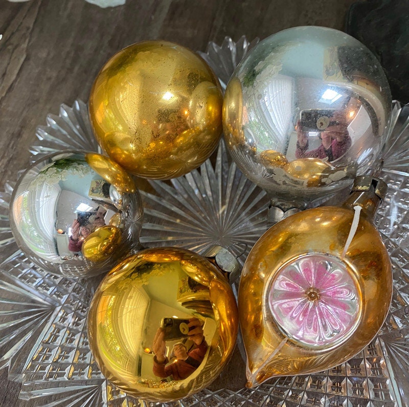 Midcentury Glass Christmas Ornaments