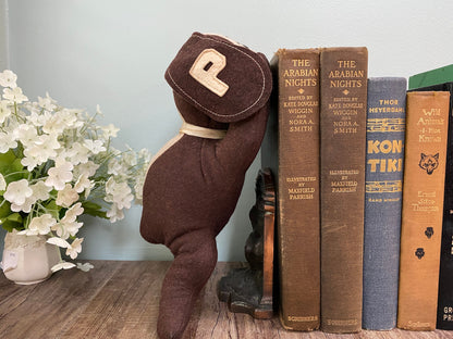 Midcentury Stuffed Toy Dog, Pete the College Pup