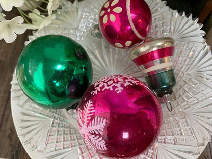 Vintage Glass Christmas Tree Ornaments