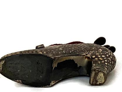 Antique High Heeled Shoe Souvenir Pincushion