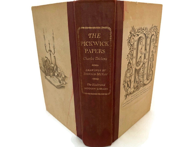 Vintage Book 1943 Edition  The Pickwick Papers by Charles Dickens