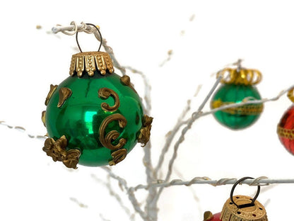 Vintage Decorated Christmas Ornaments  Made In West Germany