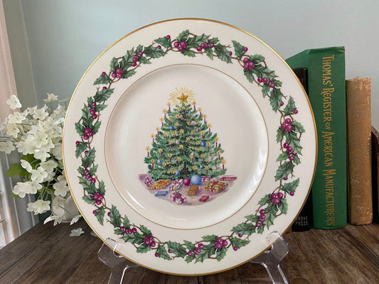 Vintage Christmas Plate, Midcentury German Porcelain
