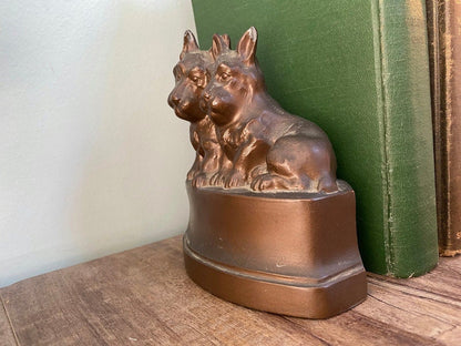 Vintage Scottie Dog Bookends by Nuart Metal Creations, NYC