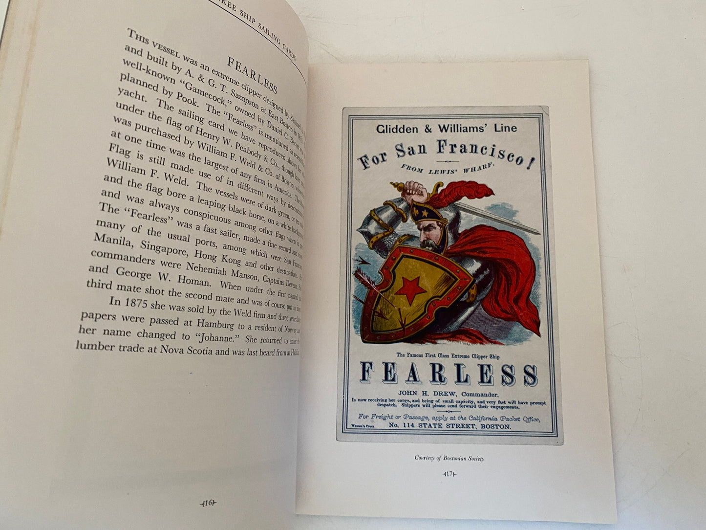 Vintage Softbound Book, Yankee Ship Sailing Cards