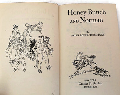 Vintage Children's Book, Honey Bunch and Norman by Helen Louise Thorndyke, 1957