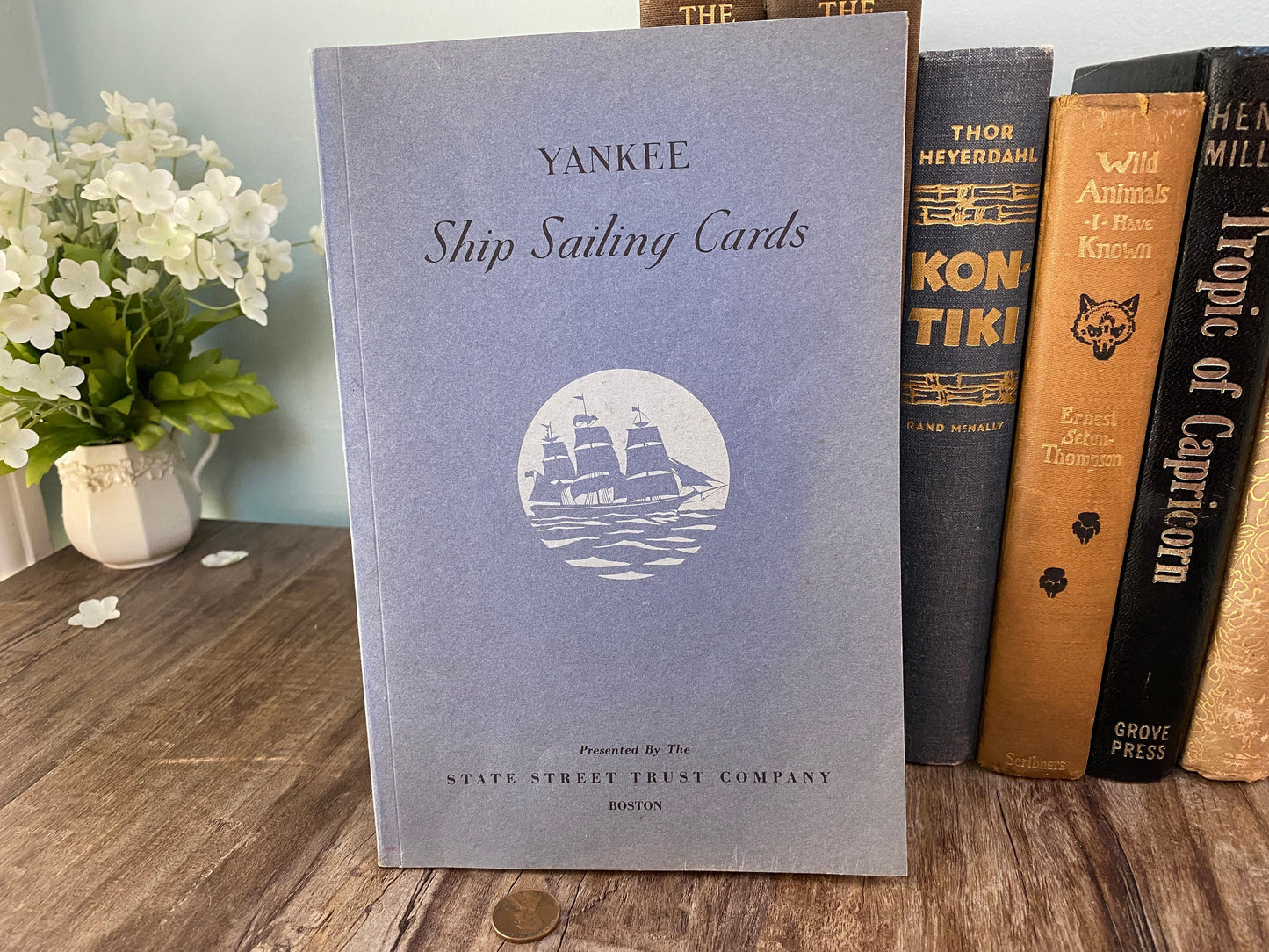 Vintage Softbound Book, Yankee Ship Sailing Cards