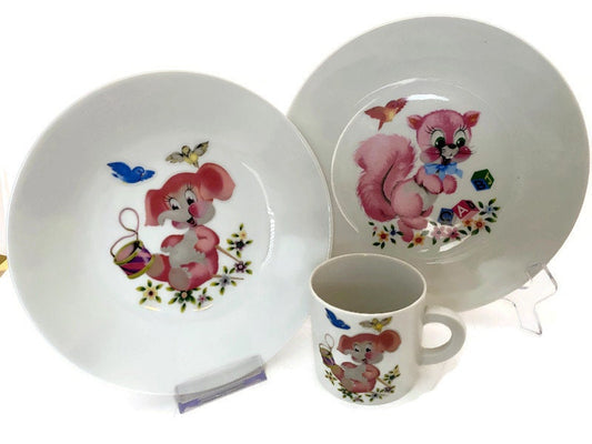 Vintage German Porcelain Child's Set by Tirschenreuth
