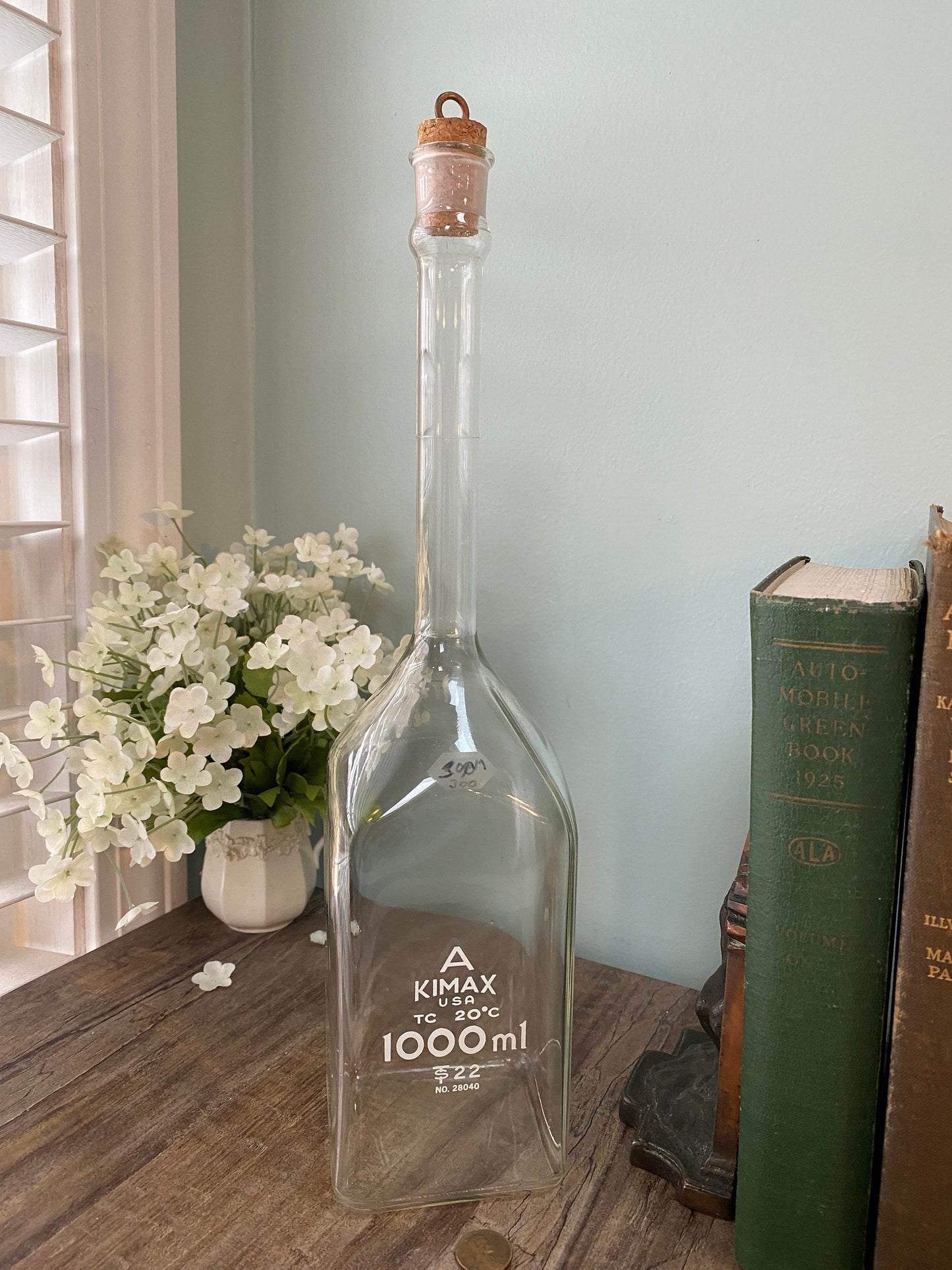 Vintage Lab Glass Flask by Kimax