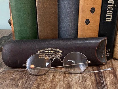 Antique Pinkham & Smith Eyeglasses and Case