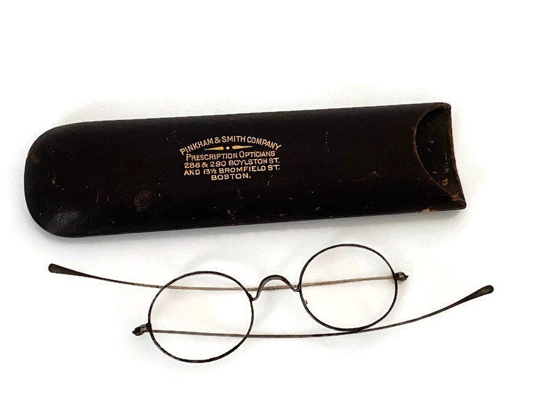 Antique Pinkham & Smith Eyeglasses and Case