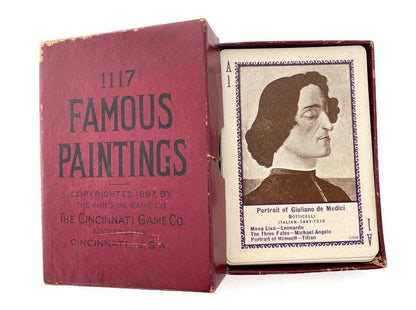 Antique Famous Paintings Card Game