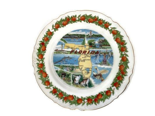 Midcentury Florida Souvenir Plate