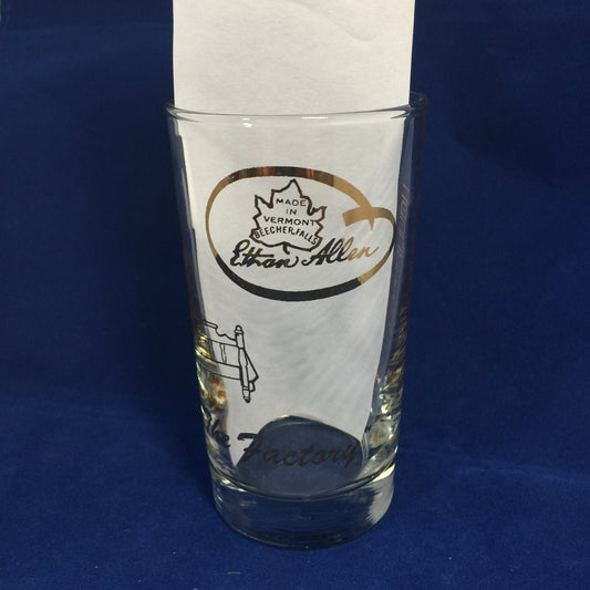Vintage Ethan Allen Factory Birthday Glassware Beecher Falls, Vermont