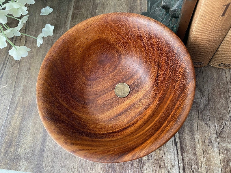 Vintage Turned Wood Small Bowl