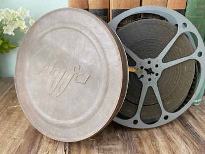Vintage Castle Films Movie Reel and Agfa Can