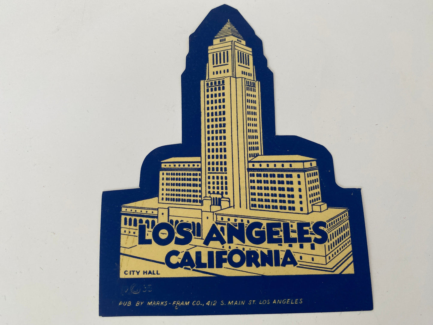 1935 Los Angeles California Luggage Souvenir